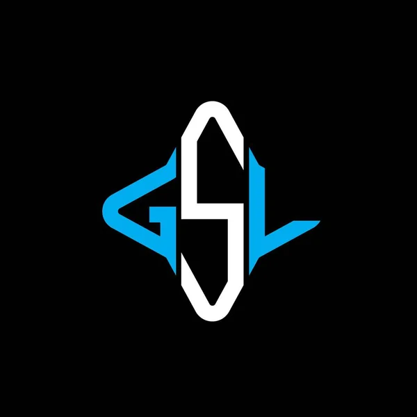 Diseño Creativo Del Logotipo Letra Gsl Con Gráfico Vectorial — Vector de stock