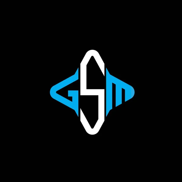 Gsm Carta Logotipo Design Criativo Com Gráfico Vetorial — Vetor de Stock
