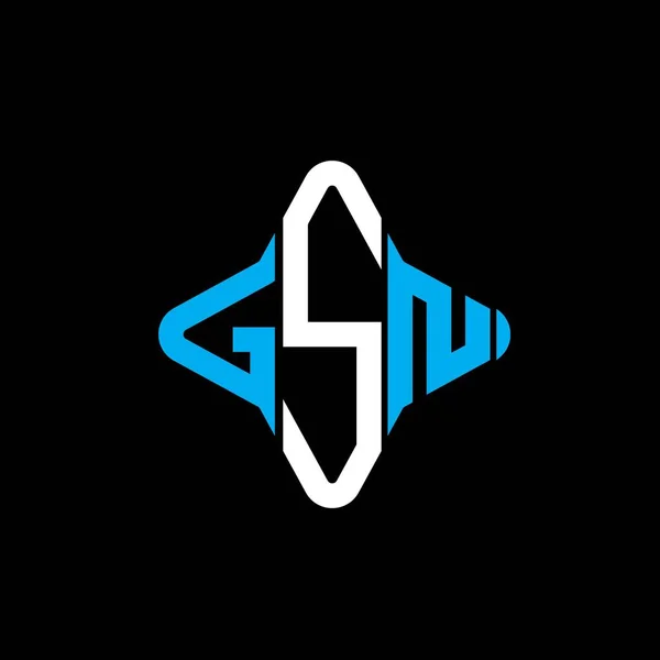 Logo Lettre Gsn Design Créatif Avec Graphique Vectoriel — Image vectorielle