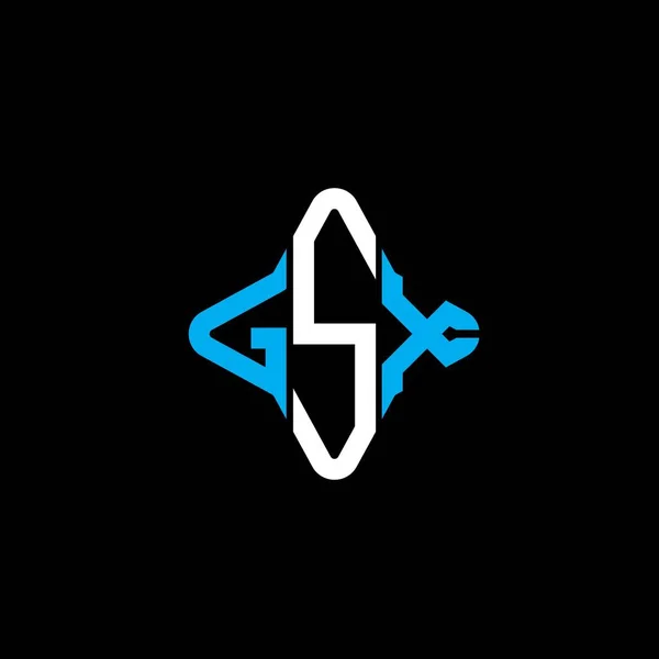 Vektör Grafikli Gsx Harf Logosu Yaratıcı Tasarımı — Stok Vektör