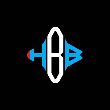 Vektör grafikli HBB harf logosu yaratıcı tasarımı