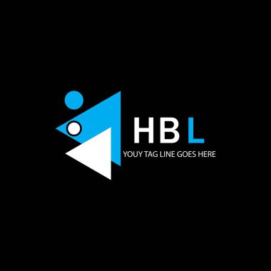 Vektör grafikli HBL harf logosu yaratıcı tasarımı