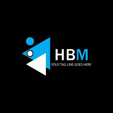 Vektör grafikli HBM harf logosu yaratıcı tasarımı