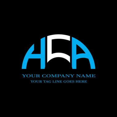 HCA harf logosu vektör grafikli yaratıcı tasarım