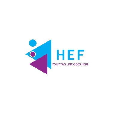 HEF harf logosu vektör grafikli yaratıcı tasarım
