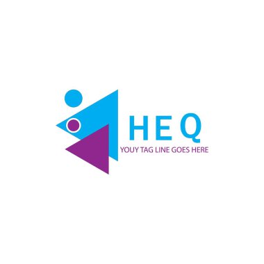 HEQ harfi logosu vektör grafikli yaratıcı tasarım