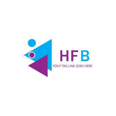 Vektör grafikli HFB harf logosu yaratıcı tasarımı