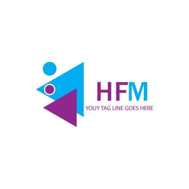 HFM harf logosu vektör grafikli yaratıcı tasarım