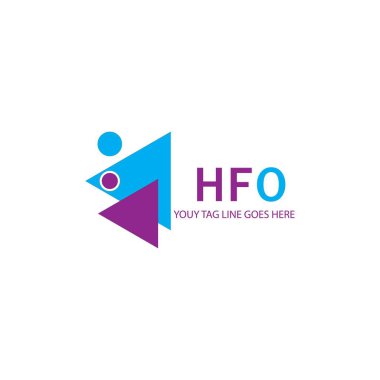 Vektör grafikli HFO harfi logosu yaratıcı tasarımı