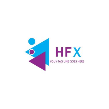 Vektör grafikli HFX harf logosu yaratıcı tasarımı
