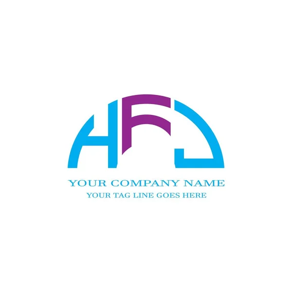 Logo Litery Hfj Kreatywny Design Grafiką Wektorową — Wektor stockowy