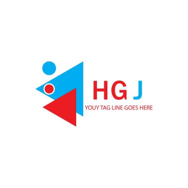 Vektör grafikli HGJ harf logosu yaratıcı tasarımı