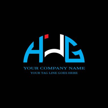 Vektör grafikli HJG harf logosu yaratıcı tasarımı