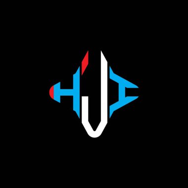 Vektör grafikli HJI harf logosu yaratıcı tasarımı