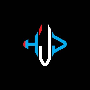 HJJ harf logosu vektör grafikli yaratıcı tasarım