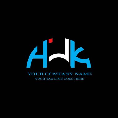 Vektör grafikli HJK harf logosu yaratıcı tasarımı
