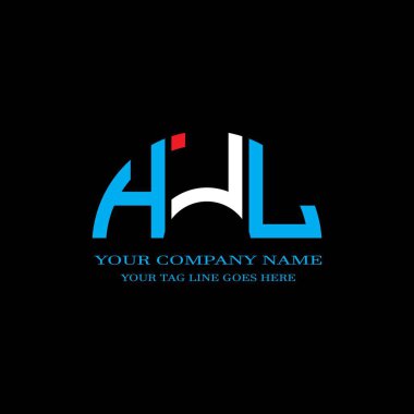 Vektör grafikli HJL harf logosu yaratıcı tasarımı