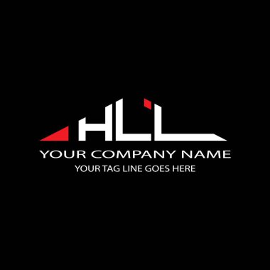 Vektör grafikli HLL harf logosu yaratıcı tasarımı