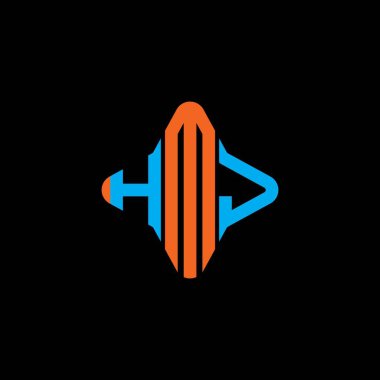 HMJ harf logosu vektör grafikli yaratıcı tasarım