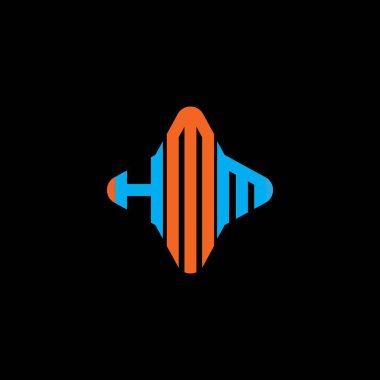 HMM harf logosu vektör grafikli yaratıcı tasarım