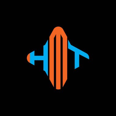 Vektör grafikli HMT harf logosu yaratıcı tasarımı