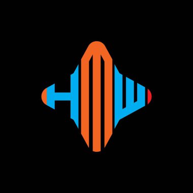 HMW harf logosu vektör grafikli yaratıcı tasarım