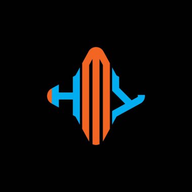 HMY mektup logosu vektör grafikli yaratıcı tasarım