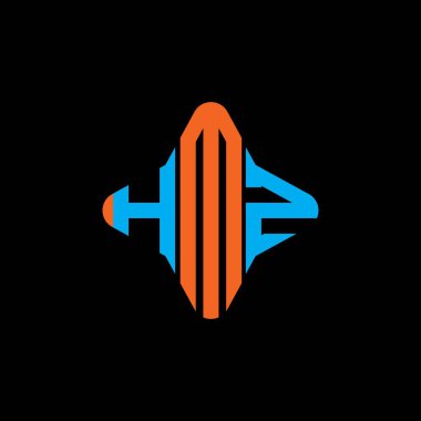 HMZ harf logosu vektör grafikli yaratıcı tasarım