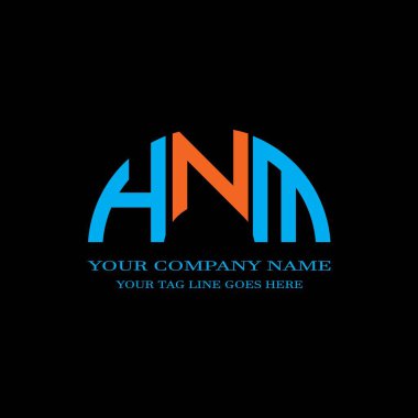 HNM harf logosu vektör grafikli yaratıcı tasarım