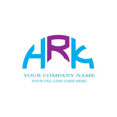 Vektör grafikli HRK harf logosu yaratıcı tasarımı