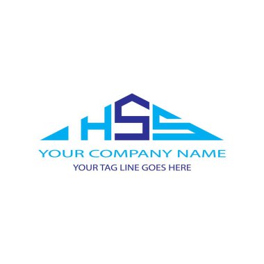 Vektör grafikli HSS harf logosu yaratıcı tasarımı