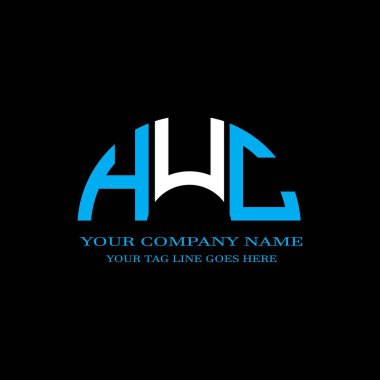 Vektör grafikli HUC harf logosu yaratıcı tasarımı