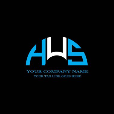 Vektör grafikli HUS harf logosu yaratıcı tasarımı