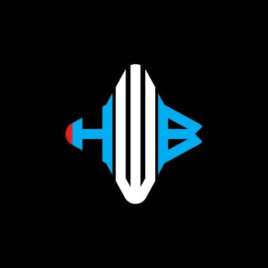 HWB harf logosu vektör grafikli yaratıcı tasarım