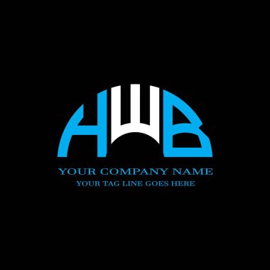 HWB harf logosu vektör grafikli yaratıcı tasarım