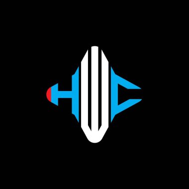 HWC harf logosu vektör grafikli yaratıcı tasarım