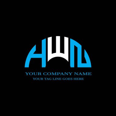 HWN harfi logosu vektör grafikli yaratıcı tasarım