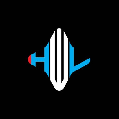 Vektör grafikli HWV harf logosu yaratıcı tasarımı