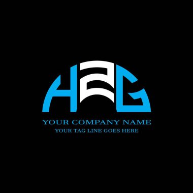 Vektör grafikli HZG harf logosu yaratıcı tasarımı