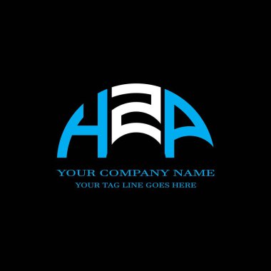 Vektör grafikli HZP harf logosu yaratıcı tasarımı