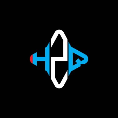 Vektör grafikli HZP harf logosu yaratıcı tasarımı