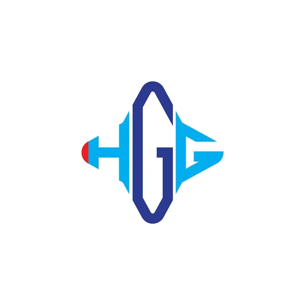 Λογότυπο Hgg Επιστολή Δημιουργικό Σχεδιασμό Διανυσματικό Γραφικό — Διανυσματικό Αρχείο