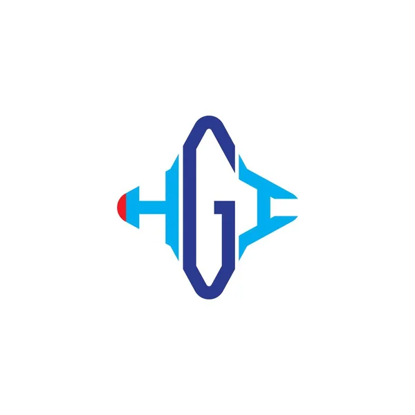 Hgi Letter Logo Creatief Ontwerp Met Vector Grafisch — Stockvector