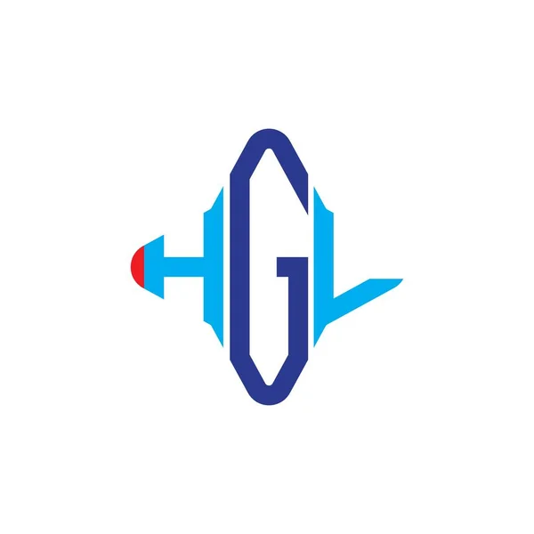 Логотип Літери Hgl Креативний Дизайн Векторною Графікою — стоковий вектор