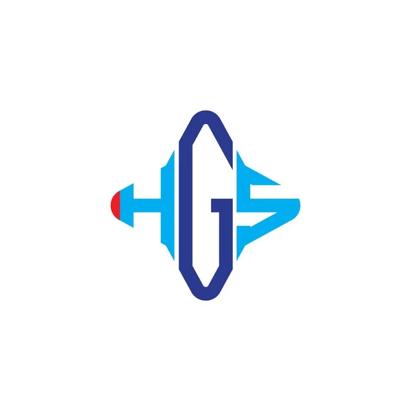 Hgs Літерний Логотип Творчий Дизайн Векторною Графікою — стоковий вектор