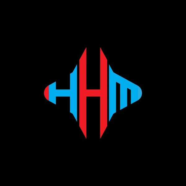 Hhm Carta Logotipo Design Criativo Com Gráfico Vetorial — Vetor de Stock