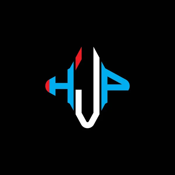 Hjp Carta Logotipo Design Criativo Com Gráfico Vetorial — Vetor de Stock