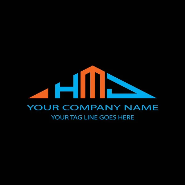 Hmj Lettre Logo Design Créatif Avec Graphique Vectoriel — Image vectorielle