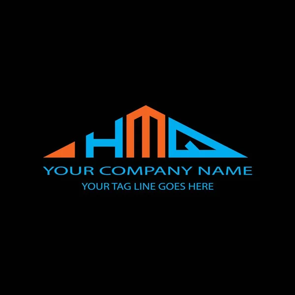 Hmq Lettre Logo Design Créatif Avec Graphique Vectoriel — Image vectorielle