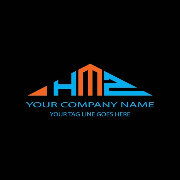 Hmz Brev Logo Kreativ Design Med Vektor Grafik — Stock vektor